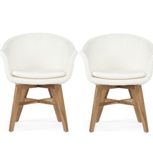 Oceanic Outdoor Arm Chair | White | Set of 2