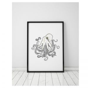 Okto | Octopus Art Print | Framed or Unframed