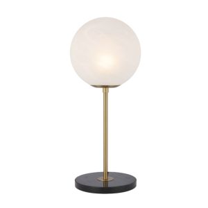 Oliana Small Table Lamp | Black Marble and Alabastro