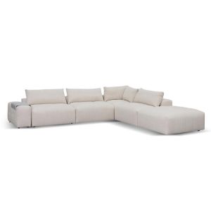 Oliver Modular Chaise Fabric Sofa | Taupe Beige