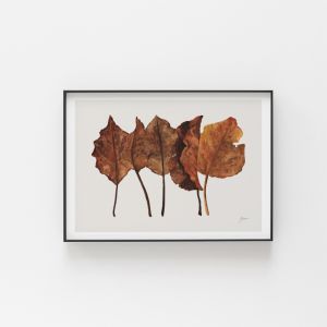 One Fine Autumn Day 1 in Light Linen Wall Art Print | By Pick a Pear | Unframed