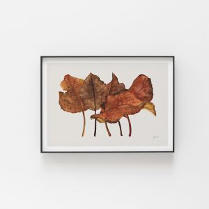 One Fine Autumn Day 2 in Light Linen Wall Art Print | By Pick a Pear | Unframed