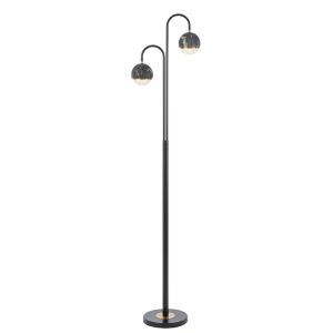 Oneta 2 Light Floor Lamp | Black Marble and Clear