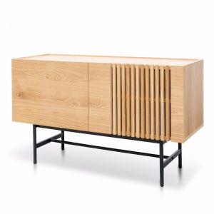 Onito 120cm Wooden Buffet | Natural with Black Legs