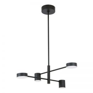 Onyx 4 Light LED Colour Switching Pendant or Close to Ceiling Fitting in Black | Beacon Lighting