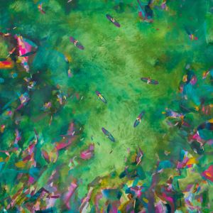Opaline Waters | Framed Canvas Print By Sammy Ann