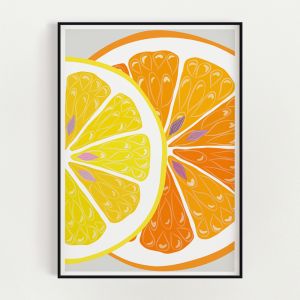 Orange & Lemon Art Print