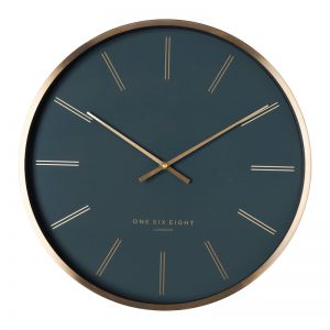 Otto Silent Wall Clock | 40cm | Petrol Blue