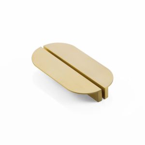 Ova Semi Oval Pull Handle Collection | Brushed Brass