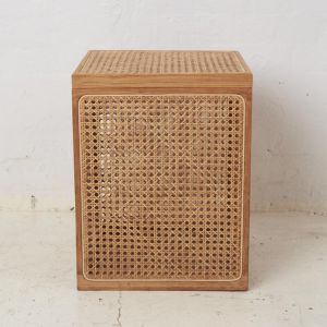 Paadini Rattan Side Table with Storage
