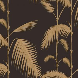 Palm Leaves Wallpaper - Gold on Black