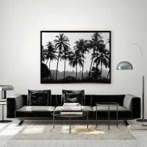 Palm Silhouette | Framed Canvas Art Print