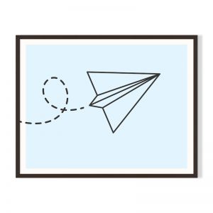 Paper Plane 1 | Framed Print by Little Laneway