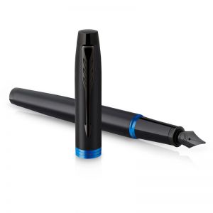 Parker IM Vibrant Rings Fountain Pen | Black/Marine Blue