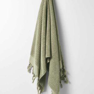 Paros Rib Bath Towel | Fennel | by Aura Home