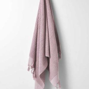 Paros Rib Bath Towel | Lilac | by Aura Home