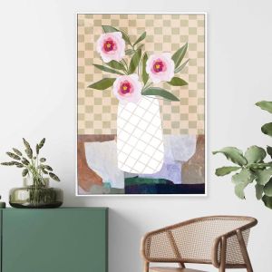 Patchwork Roses | Framed Canvas Print