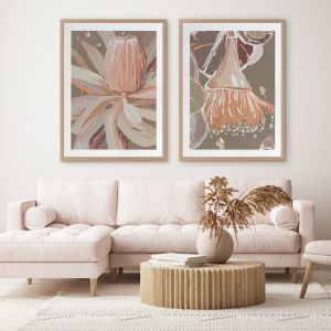 Peach Banskia | Framed Art Print