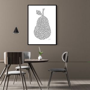 Pear Orchard in Silver Grey Fine Art Print | by Pick a Pear | Framed