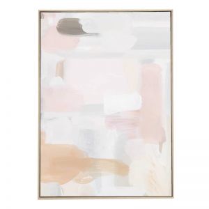 Pearly Abstract | Framed Canvas Print