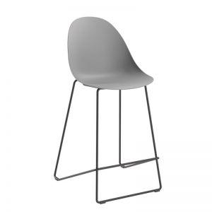 Pebble Stool Grey Shell Seat | 65cm