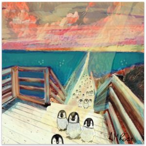 Penguin Parade | Art Print by Annie Ross