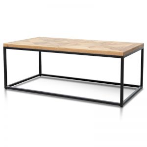 Percy 114cm Coffee Table | European Knotty Oak and Peppercorn