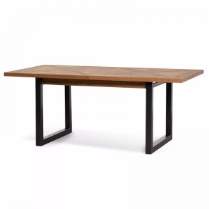Percy Extendable Dining Table | European Knotty Oak and Peppercorn | 6-8 Seater