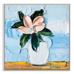Petals On Blue | Angela Hawkey | Canvas or Print by Artist Lane