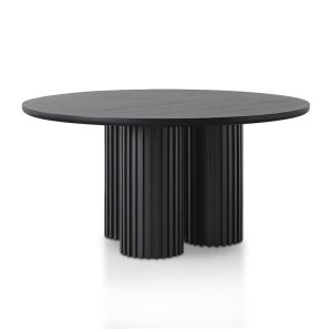 Peyton 1.5m Round Dining Table | Black Oak