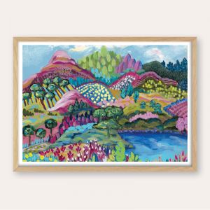 Pink Peaks | Abstract Landscape | Unframed Fine Art Print