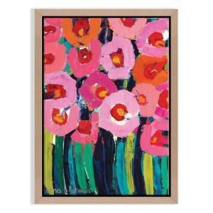 Pink Poppies | Anna Blatman | Mini Framed Canvas by Artist Lane