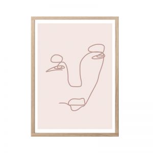 Pink Portrait - Line Art Print