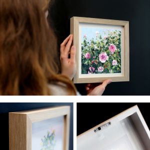 Pink Roses | Angela Hawkey | Mini Framed Print by Artist Lane