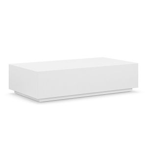 Plade Concrete Coffee Table | Indoor & Outdoor | White | by L3 Home