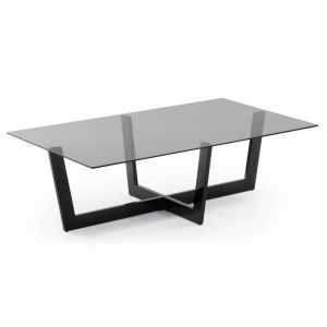 Plam Black Glass Coffee Table | 120x70cm
