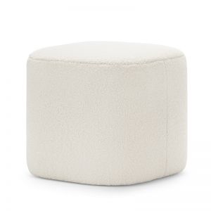 Podd Square Rounded Ottoman Stool | Boucle Cream