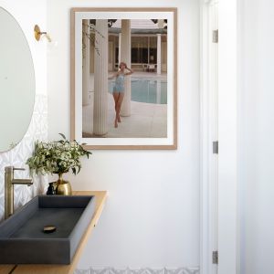 Poolside Glamour I | Framed Art Print