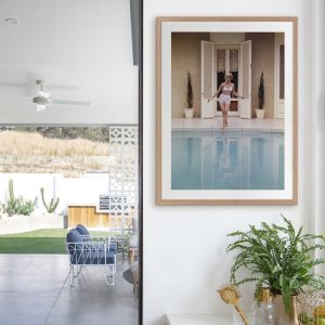 Poolside Glamour III | Framed Art Print