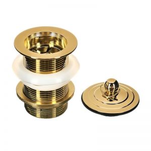Posh 40mm Plug & Waste No Overflow Brass Gold | Reece