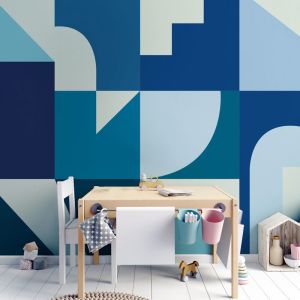 PostModern Pop | Blue | Wallpaper