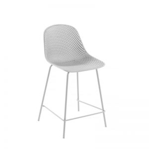 Quinby Outdoor Stool White | 65cm Seat