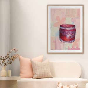 Pump Up The Jam Pink | Framed Art Print