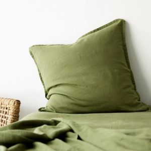 Pure Linen European Pillowcase | Foliage