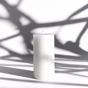Pure White Pillar Candle | Medium | Candle Kiosk