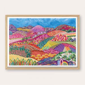 Rainbow Ranges |Abstract Landscape | Unframed Fine Art Print