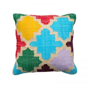 Rajika Multicolour Handwoven Cushion