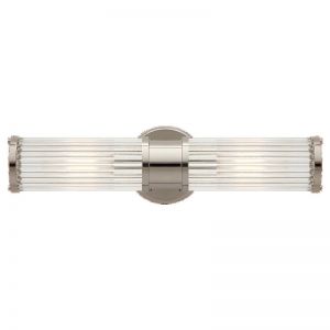 Ralph Lauren Allen Double Light Sconce | Polished Nickel and Glass Rods | by The Montauk Lighting Co