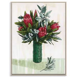 Rapture Proteas & Gumnut Eucalyptus | Julie Lynch | Prints or Canvas by Artist Lane