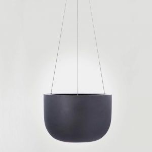 Raw Earth Hanging Planter by Angus & Celeste | Charcoal | Regular